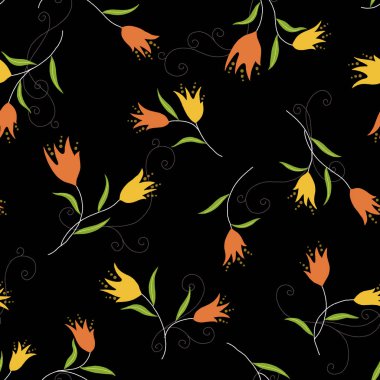 soyut çiçek deseni