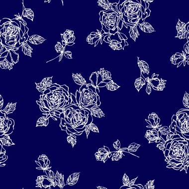 Çiçek illüstrasyon deseni