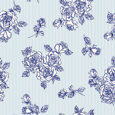 Çiçek illüstrasyon deseni