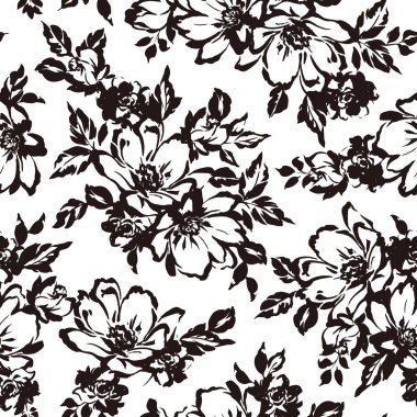 Çiçek illüstrasyon deseni