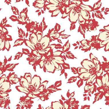 Çiçek illüstrasyon deseni