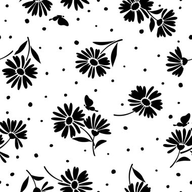 Çiçek illüstrasyon deseni