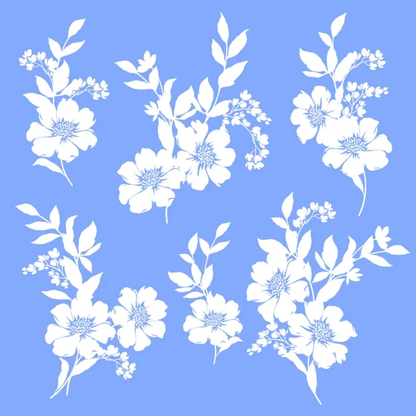 Material de ilustración de flores — Vector de stock