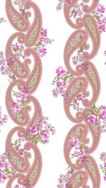 Paisley çiçek tasarım deseni