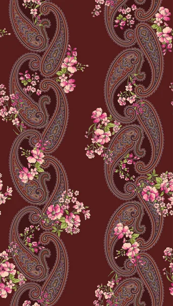 Paisley çiçek tasarım deseni