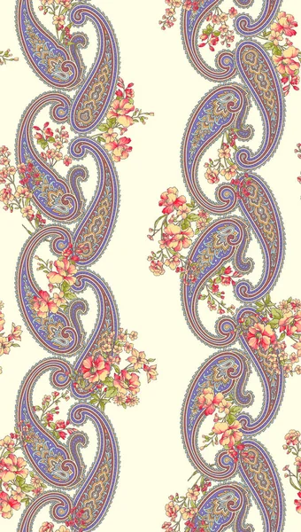 Paisley çiçek tasarım deseni