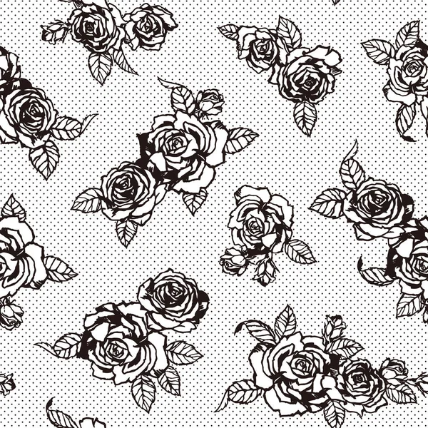 Троянди ілюстрація візерунком — стоковий вектор