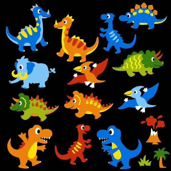 Illustratie van een mooi dinosaurus — Stockvector