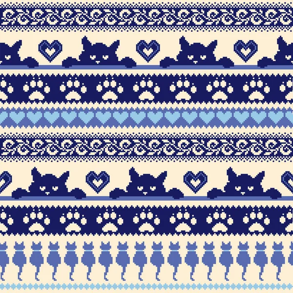 Kedi Nordic desen illüstrasyon