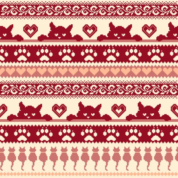 Kedi Nordic desen illüstrasyon