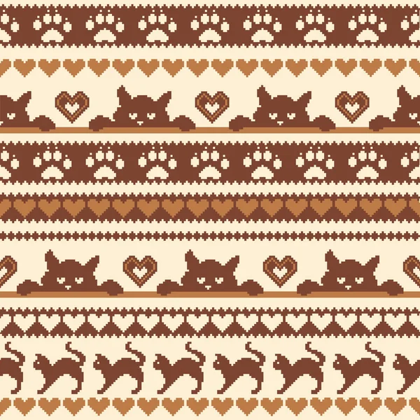 Kedi Nordic desen illüstrasyon