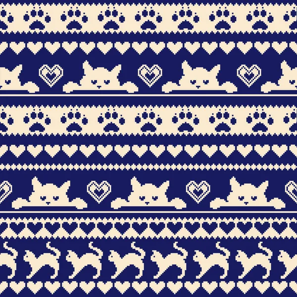 Kedi Nordic desen illüstrasyon