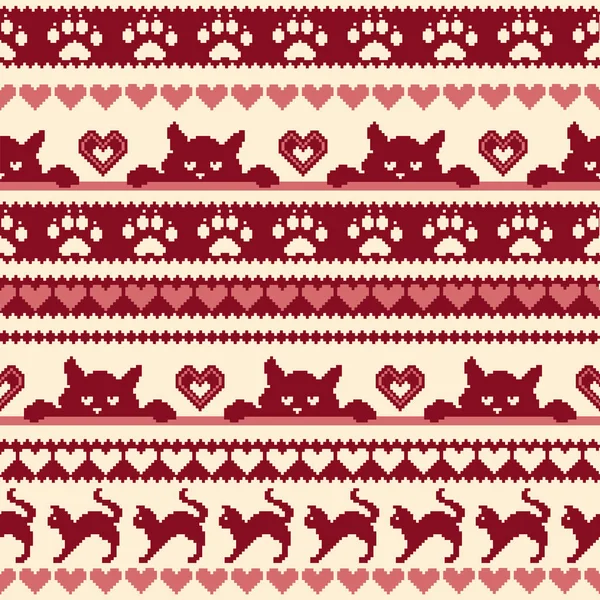 Kedi Nordic desen illüstrasyon