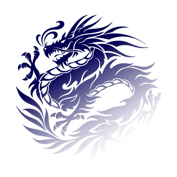 Dragon illustratie object — Stockvector