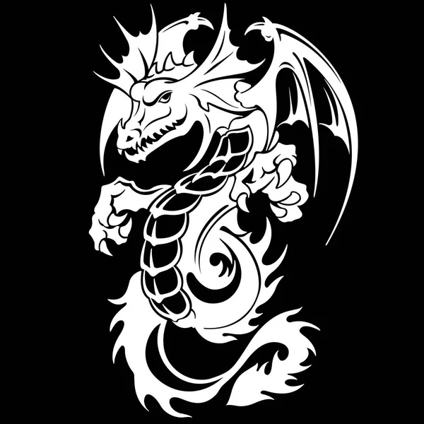 Dragon illustration objekt — Stock vektor