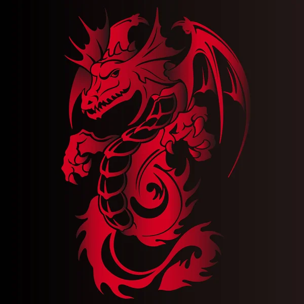 Dragon illustration objekt — Stock vektor