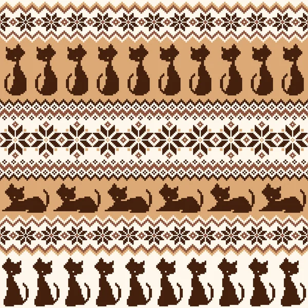 Kedi Nordic desen illüstrasyon