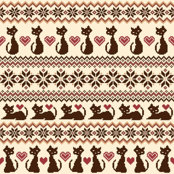 Kedi Nordic desen illüstrasyon