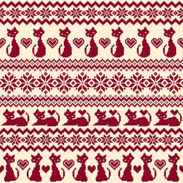 Kedi Nordic desen illüstrasyon