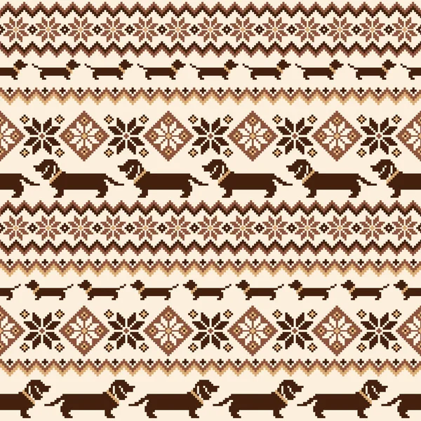 Köpek Nordic desen illüstrasyon