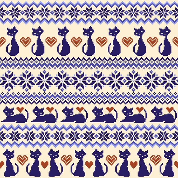 Kedi Nordic desen illüstrasyon