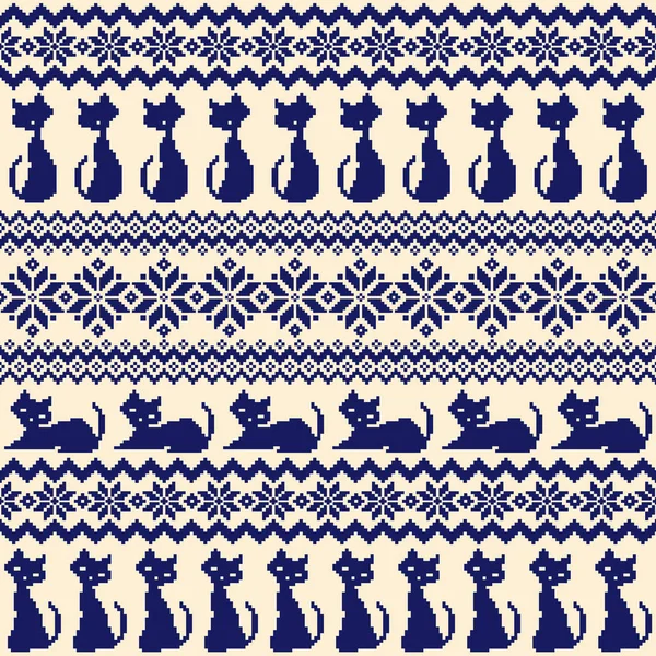 Kedi Nordic desen illüstrasyon