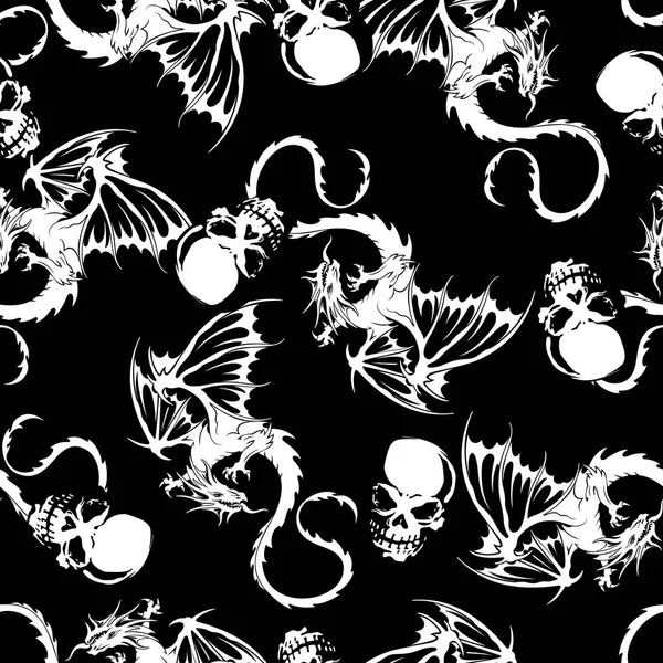 kafatası ve ejderha deseni,