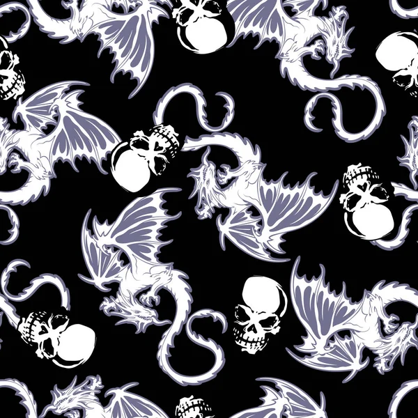 kafatası ve ejderha deseni,