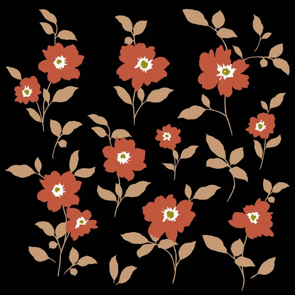 Abstraktní květinové ilustrace — Stockový vektor