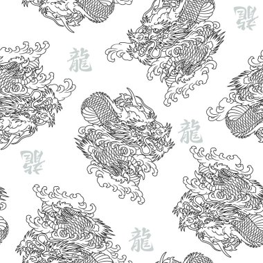 Japon tarzı ejderha deseni,