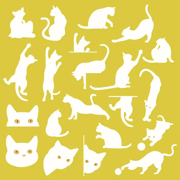 Hübsche Katzen-Illustration, — Stockvektor