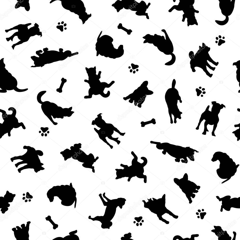 Dog illustration pattern,