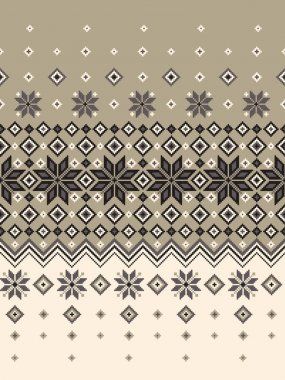 Nordic desen illüstrasyon. Geleneksel İskandinav desen tasarlanmış