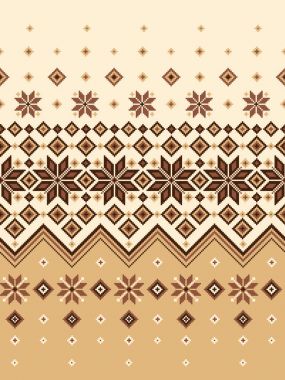 Nordic desen illüstrasyon. Geleneksel İskandinav desen tasarlanmış