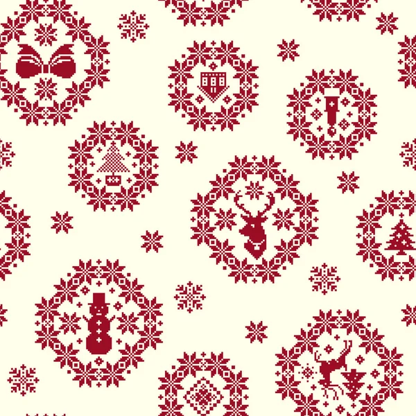 Nordisches Muster Illustration Entwarf Ein Traditionelles Nordisches Muster — Stockvektor