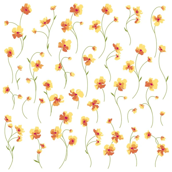 Λουλούδι Εικονογραφημένο Υλικό Σχεδίασα Ένα Λουλούδι — Διανυσματικό Αρχείο