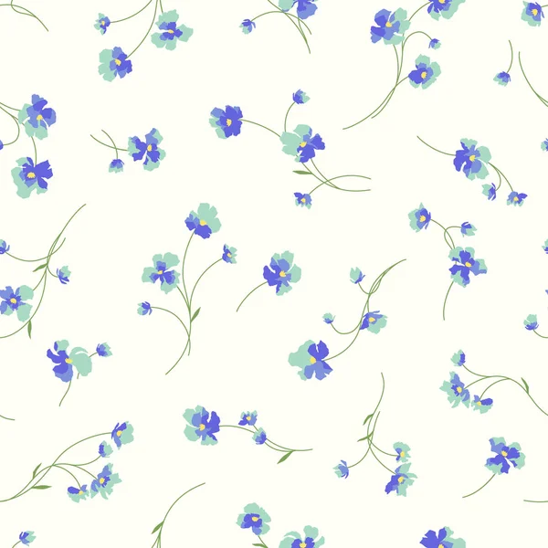 Blume Illustration Pattern Entwarf Eine Blume Die Nahtlos Weitergeht — Stockvektor