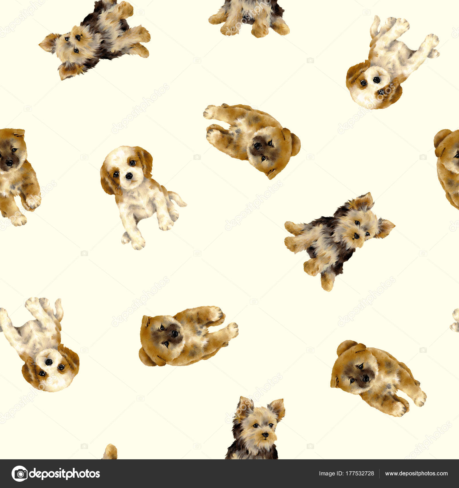 Modèle Jolie Chien Fait Illustration Chiot Que Lovedi