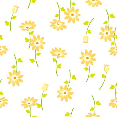 Çiçek illüstrasyon deseni, bir çiçek tasarlanmış, sorunsuz, vektörel çizimler içinde çalıştı devam,