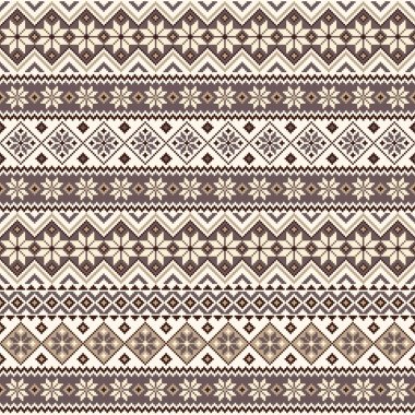 Nordic desen illüstrasyon. Bir geleneksel tasarlanmış Nordic patternit olan bir vektör çalışma