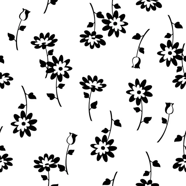 Blumenillustrationsmuster Ich Entwarf Eine Blume Ich Mache Nahtlos Weiter Ich — Stockvektor
