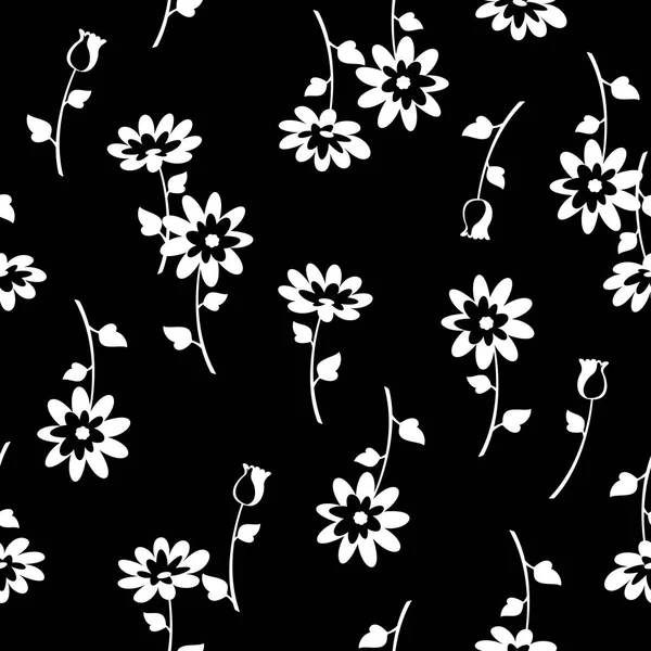 Λουλούδι Μοτίβο Εικονογράφηση Σχεδίασα Ένα Λουλούδι Συνεχίσει Απρόσκοπτα Έχω Εργαστεί — Διανυσματικό Αρχείο