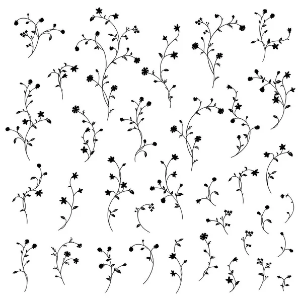 Flower Illustration Material Designed Flower Worked Vectors — Stock Vector