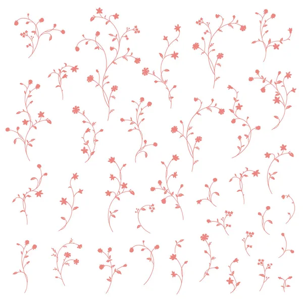 Матеріал Квіткової Ілюстрації Розробив Квітку Працював Векторах — стоковий вектор