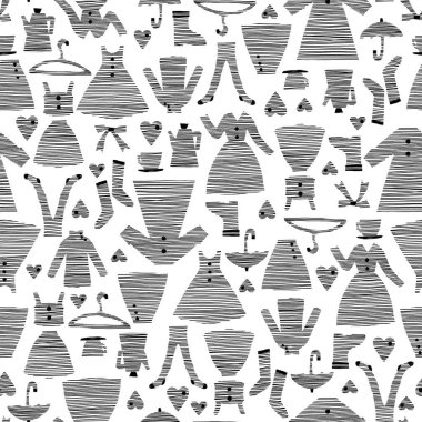 Güzel kıyafetler, desen çizdiğim giyim kadınlar için Ellilerin, sorunsuz bir şekilde devam etmek