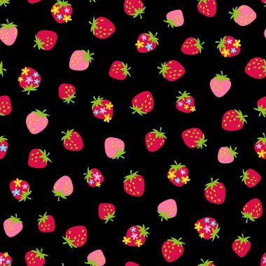 Desen çilek, çilek Dikişsiz desen yaptı,