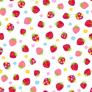 Desen çilek, çilek Dikişsiz desen yaptı,