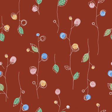 Soyut çiçek deseni. Soyut bir çiçek tasarlanmış, bu resim tekrar tekrar sorunsuz devam ediyor,