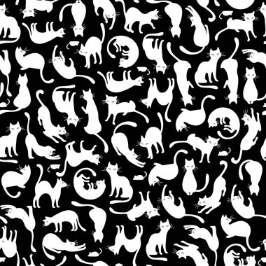 Güzel kedi desen, güzel kedi, çizim yaptı, sorunsuz bir şekilde devam etmek,