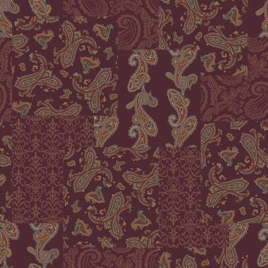 Paisley patchwork desen, Paisley tasarım patternthis resim tekrar tekrar devam ediyor